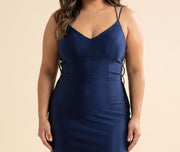 Robe De Satin Marine
