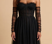 Robe Corset Fluide Noire