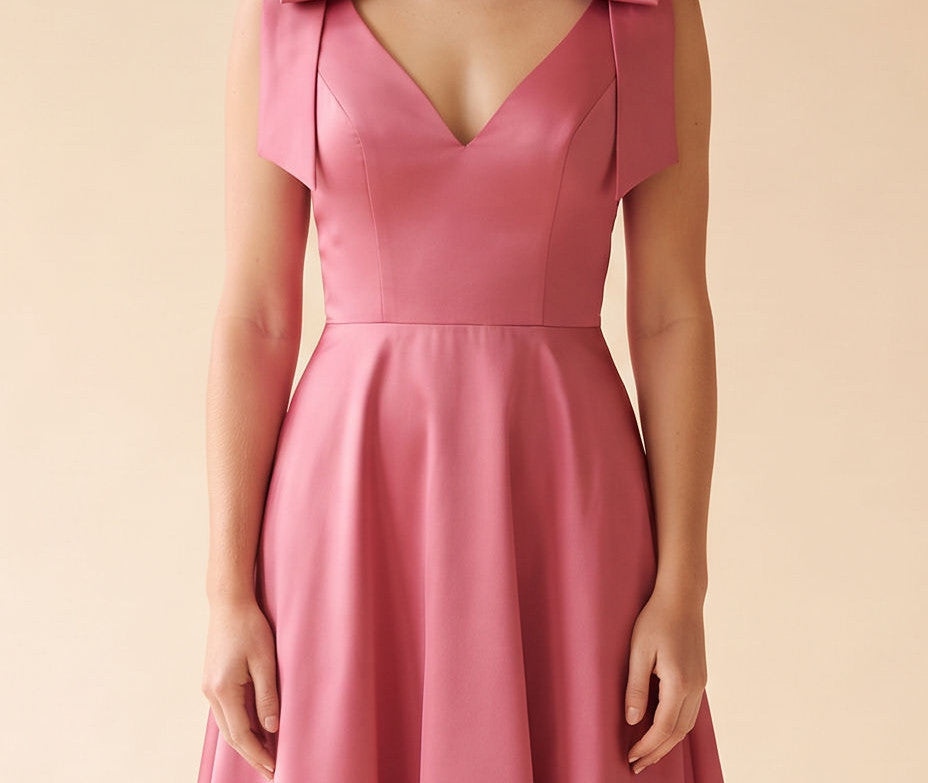 Robe À Boucles Scintillante Rose Flamboyant