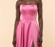 Robe En Satin Hot Pink