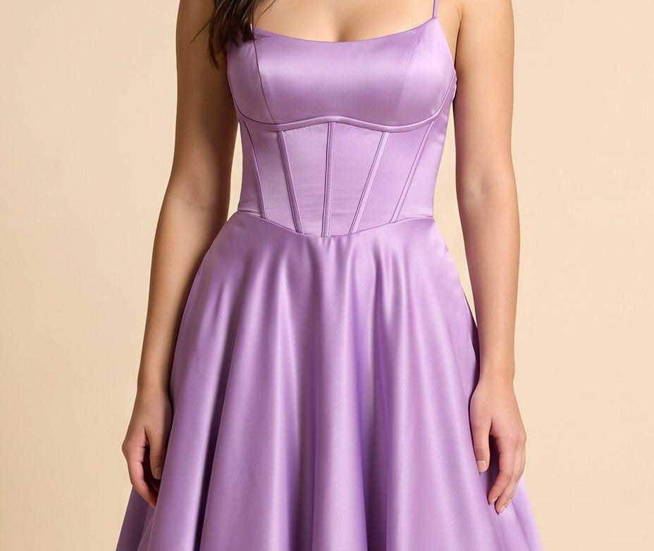 Robe De Satin Lilas