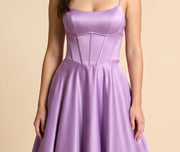 Robe De Satin Lilas