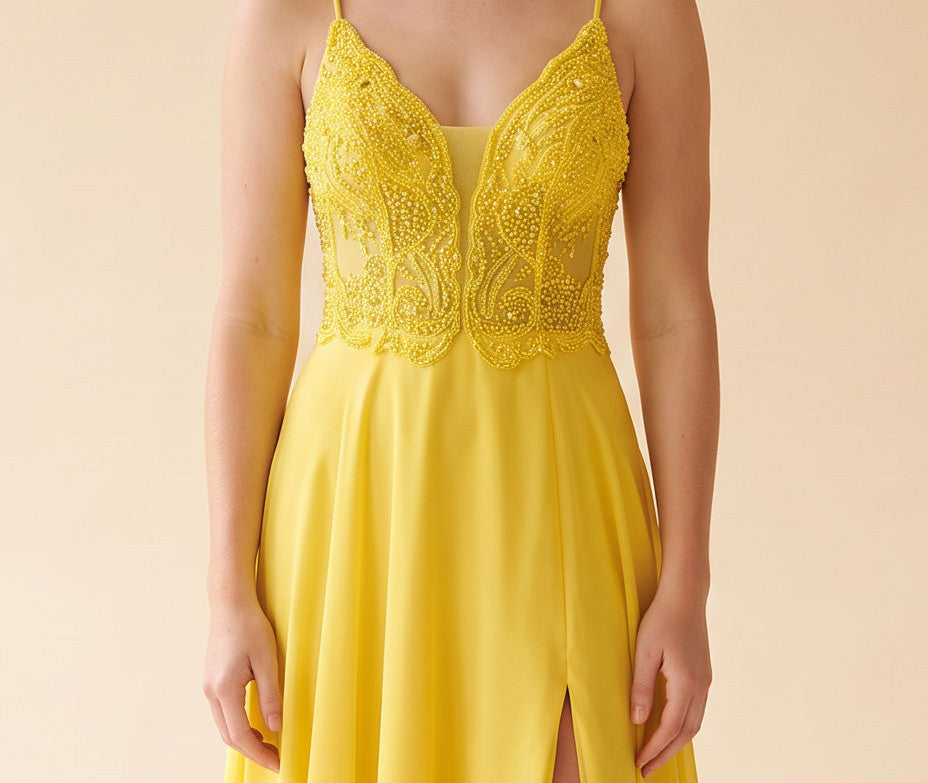 Robe Fluide Jaune Canari