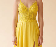 Robe Fluide Jaune Canari