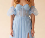 Robe Corset Bleu Poudre
