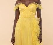 Robe En Tulle Jaune
