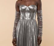 Robe Corset Fluide Métal
