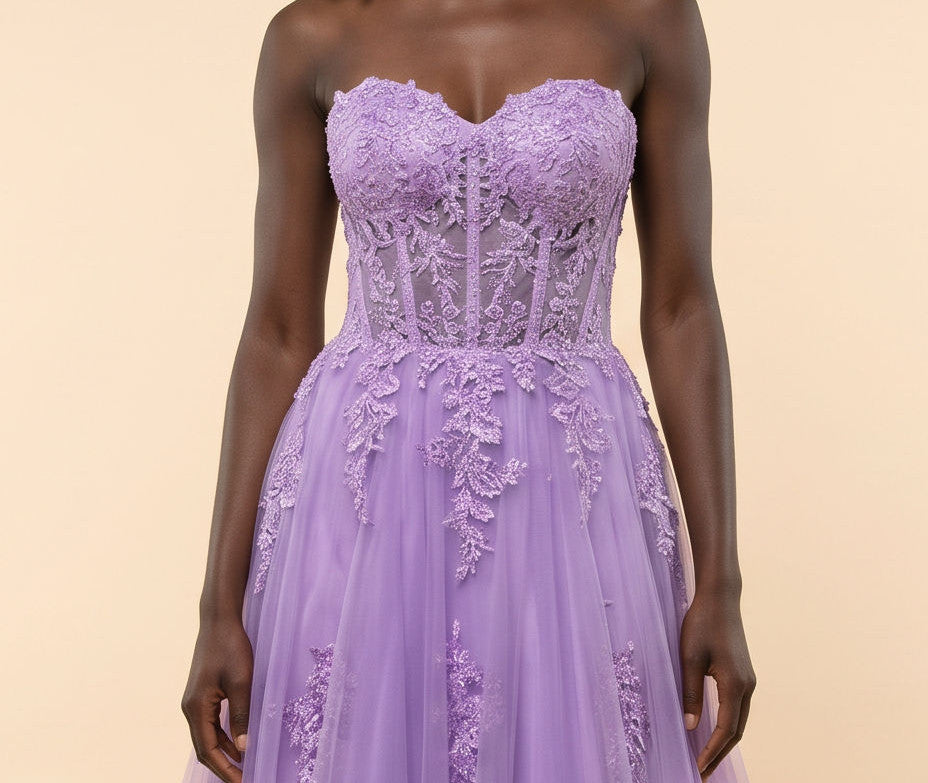 Robe en tulle couleur Victorian Lilac