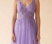 Robe Avec Broderie Lavande