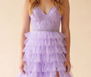 Robe À Volant Lilas