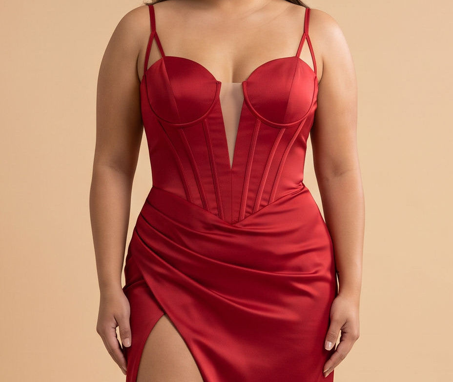 Robe De Satin Rouge